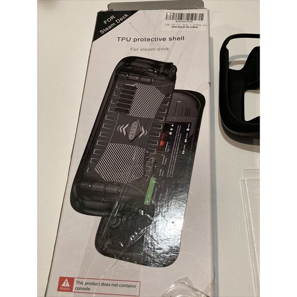 Steam Deck Gaming TPU Protective Case Shell Black And Screen Protector - Picture 2 of 10